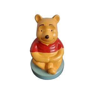 Winnie the Pooh Ceramic Coin Piggy Bank 8” Tall VTG Walt Disney Baby Nursery